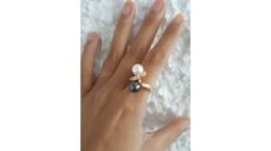 Toi Et Moi Bague - Perles De Tahiti, Akoya - Or Jaune -Maria || Simplicity Soldes 01 111