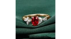 Bague La Esmeralda Rubis Or Jaune Diamants -Maria || Simplicity Soldes 01 222