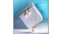Pendentif Noeud Avec Ganse. Perle Akoya, Or Blanc, Diamants -Maria || Simplicity Soldes 01 39