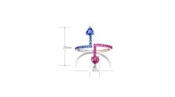 Bague Univers Parallèles. Or Blanc, Rose Et Pierres Précieuses -Maria || Simplicity Soldes 01 42 2