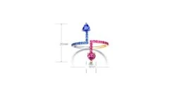 Bague Univers Parallèles. Or Blanc, Jaune Et Pierres Précieuses -Maria || Simplicity Soldes 01 44 3