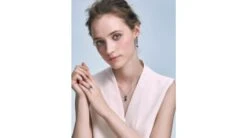 Boucle D Oreille Saphir Bleu, Diamant - Or Blanc -Maria || Simplicity Soldes 01 80 1