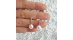 Pendants Oreilles Miya. Perles Akoya Japon. Or Blanc, Diamants -Maria || Simplicity Soldes 01 82