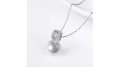 Pendentif Mikiko Perle Akoya Du Japon. Or Blanc, Diamants -Maria || Simplicity Soldes 02 w