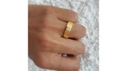 Bague Hommes. Or Jaune. Diamant 0.105ct -Maria || Simplicity Soldes 02 117 1