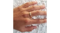 Alliances De Mariage Ciselées En Diagonales. Or Jaune, Diamants -Maria || Simplicity Soldes 02 131 1