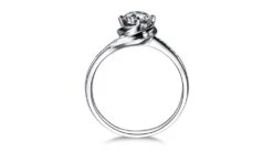 Bague De Fiancailles Rose Vertige - Solitaire Or Blanc, Diamants 0.35ct | Gemperles -Maria || Simplicity Soldes 02 147