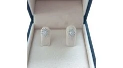 Boucles D'oreilles Meravigliosa. Or Blanc, Diamants 0.26ct -Maria || Simplicity Soldes 02 159