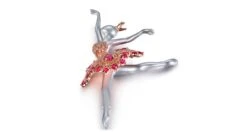 Pendentif Princesse Ballerina - Broche Or Blanc - Rubis -Maria || Simplicity Soldes 02 187