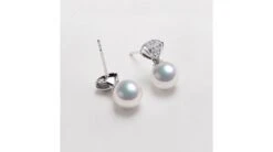 Pendant D'oreille - Perle Akoya Or Blanc - Sarah Bernhardt -Maria || Simplicity Soldes 02 204