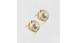 Boucle D Oreille Perle De Culture - Perle Akoya Or Jaune - Coco Chanel -Maria || Simplicity Soldes 02 210