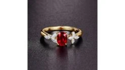 Bague La Esmeralda Rubis Or Jaune Diamants -Maria || Simplicity Soldes 02 231