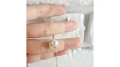 Pendentif Couronne Or Jaune Diamants. Perle Akoya -Maria || Simplicity Soldes 02 86 1