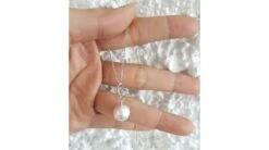 Pendentif Cœur De Cupidon Or Blanc - Perle D'eau Douce Blanche -Maria || Simplicity Soldes 02 94