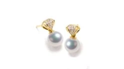 Pendant D'oreille - Perle Akoya Or Jaune - Sarah Bernhardt -Maria || Simplicity Soldes 03 144