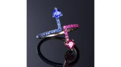 Bague Univers Parallèles. Or Blanc, Rose Et Pierres Précieuses -Maria || Simplicity Soldes 03 23 5