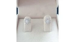 Boucles D'oreilles Meravigliosa. Or Blanc, Diamants 0.26ct -Maria || Simplicity Soldes 03 98