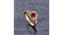 Bague Fiancaille Rubis Or Jaune Mulan -Maria || Simplicity Soldes 04 117 1