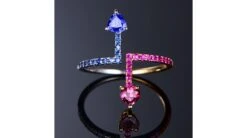 Bague Univers Parallèles. Or Blanc, Jaune Et Pierres Précieuses -Maria || Simplicity Soldes 04 22 1