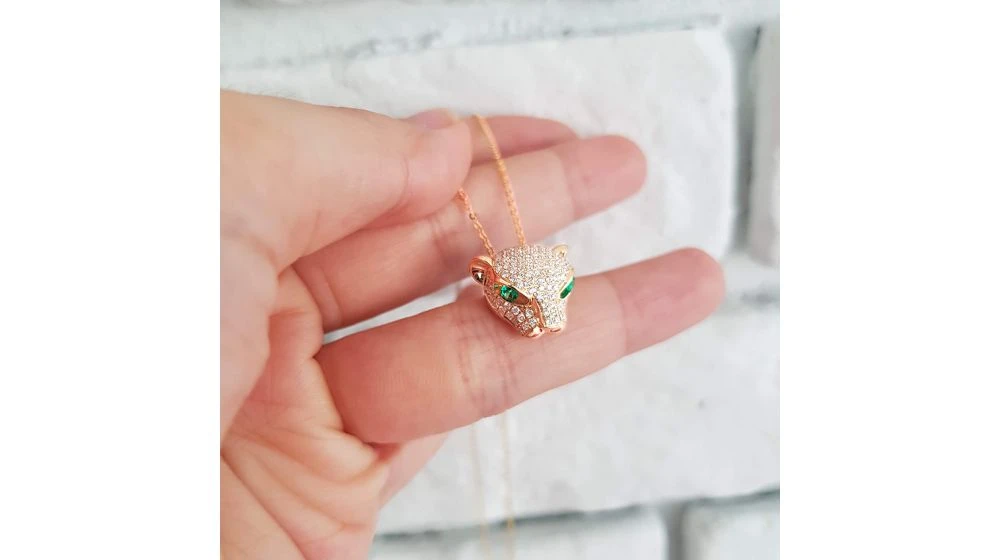 Pendentif Panthère Perle D'Australie Dorée. Or Jaune Et Diamants 12 Pendentif Panthère Perle D'Australie Dorée. Or Jaune Et Diamants – Image 12