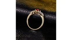 Bague La Esmeralda Rubis Or Jaune Diamants -Maria || Simplicity Soldes 05 106