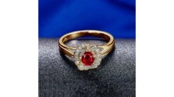 Bague Fiancaille Rubis Or Jaune Mulan -Maria || Simplicity Soldes 05 106 1