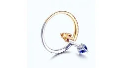 Bague Univers Parallèles. Or Blanc, Jaune Et Pierres Précieuses -Maria || Simplicity Soldes 05 17 1