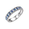Bague Saphir - Tempietto - Or Blanc, Diamant, Saphir