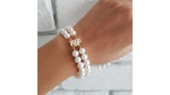 Bracelet Double Rang Perles De Culture - Perle Blanche Chine - 7/7.5mm -Maria || Simplicity Soldes 05 60