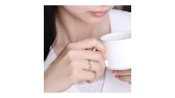 Bague De Fiancailles Hortensia - Solitaire Accompagné, Or Jaune, Diamants -Maria || Simplicity Soldes 05 67 2