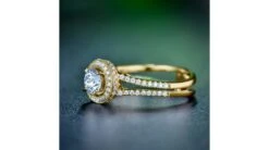 Solitaire Accompagné Femme - Bouquet De La Mariée - Dahlia Jaune | Gemperles -Maria || Simplicity Soldes 05 69