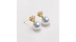 Pendant D'oreille - Perle Akoya Or Jaune - Sarah Bernhardt -Maria || Simplicity Soldes 05 90