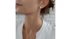 Hera Clou Oreille Or Blanc. Boucles Perles De Chine. Perle 8/9mm -Maria || Simplicity Soldes 05 96 1 2 1