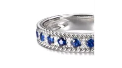 Bague Saphir - Tempietto - Or Blanc, Diamant, Saphir -Maria || Simplicity Soldes 06 1 1