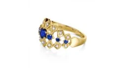 Bague Santa Maria Novella - Or Jaune, Saphir Bleu & Diamant -Maria || Simplicity Soldes 07 32