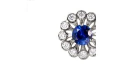 Boucle D Oreille Bleu De Médicis - Saphir, Or Blanc, Diamant -Maria || Simplicity Soldes 07 35