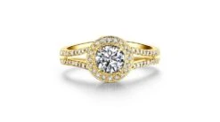 Solitaire Accompagné Femme - Bouquet De La Mariée - Dahlia Jaune | Gemperles -Maria || Simplicity Soldes 07 55