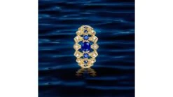 Bague Santa Maria Novella - Or Jaune, Saphir Bleu & Diamant -Maria || Simplicity Soldes 08 24 2