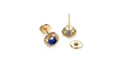 Boucle D Oreille Saphir, Diamant & Or Jaune - Tempietto -Maria || Simplicity Soldes 08 27