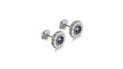 Boucle D Oreille Bleu De Médicis - Saphir, Or Blanc, Diamant -Maria || Simplicity Soldes 09 27