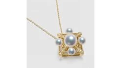 Pendentif Voyage Stellaire I Perles Akoya Or Jaune Diamants -Maria || Simplicity Soldes 1 15 1