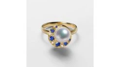 Bague Mikadzuki, Croissant De Lune I Perle Akoya, Saphir, Diamant -Maria || Simplicity Soldes 1 27