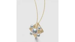 Pendentif Voyage Stellaire I Perles Akoya Or Jaune Diamants -Maria || Simplicity Soldes 1 5 3 1