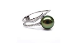 Bague Perle De Tahiti, Or Blanc, Diamants - Saperlipopette -Maria || Simplicity Soldes 10 28 2