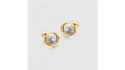 Boucle D Oreille Perle De Culture - Perle Akoya Or Jaune - Coco Chanel -Maria || Simplicity Soldes 10 40