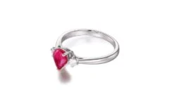 Bague Amour. Or Blanc, Rubis 1ct Taillé En Poire, Diamants -Maria || Simplicity Soldes 11 10 1