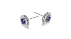 Boucle D Oreille Bleu De Médicis - Saphir, Or Blanc, Diamant -Maria || Simplicity Soldes 11 12 1