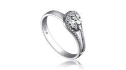 Bague Solitaire Victor Hugo - Les Contemplations - Or Blanc | Contemplations