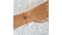 Bracelet Jonc - Perle De Tahiti Noire - Or Jaune, Diamants -Maria || Simplicity Soldes 1 8