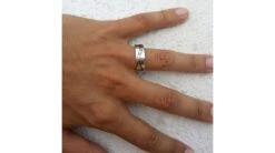 Bague Anneau Originale Homme En Or Blanc - Diamant Demi-clos Serti -Maria || Simplicity Soldes 1 81